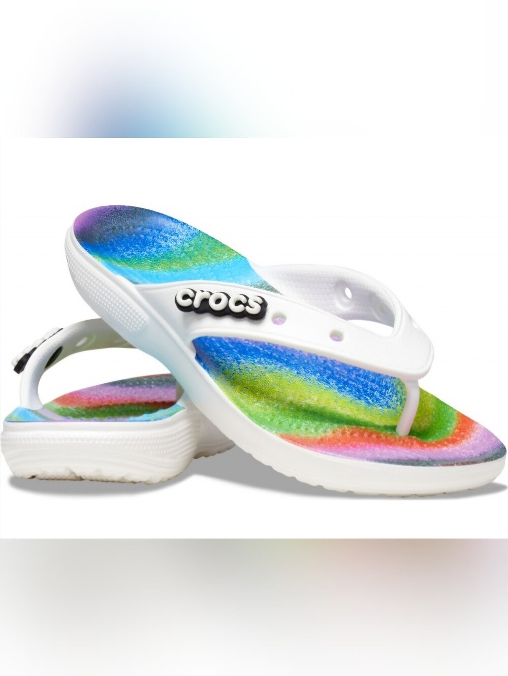 Crocs Classic Spray Dye Womens Size 8 Flip Flops Tie Dye Thong Sandals. NWT.